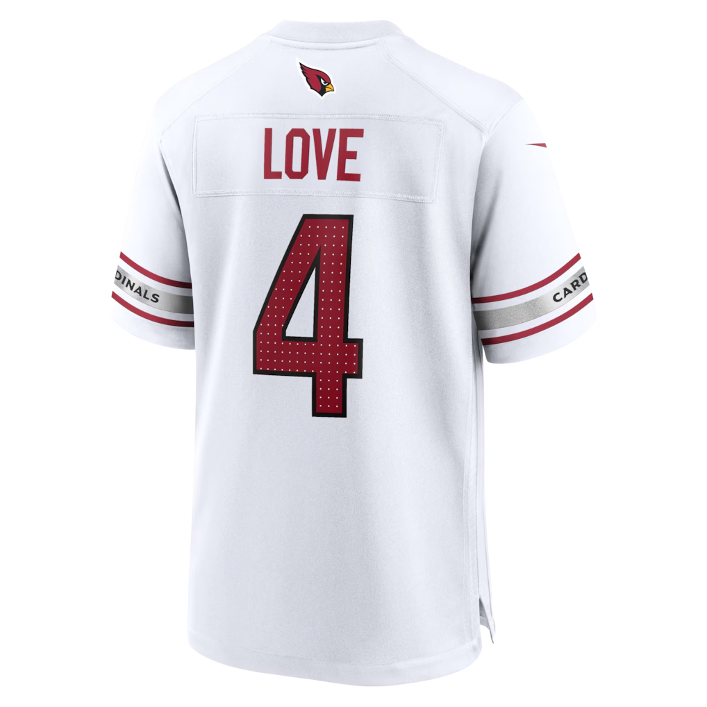 tores A.Cardinals #4 Jeremiyah Love White Game Player Stitched Jerseys