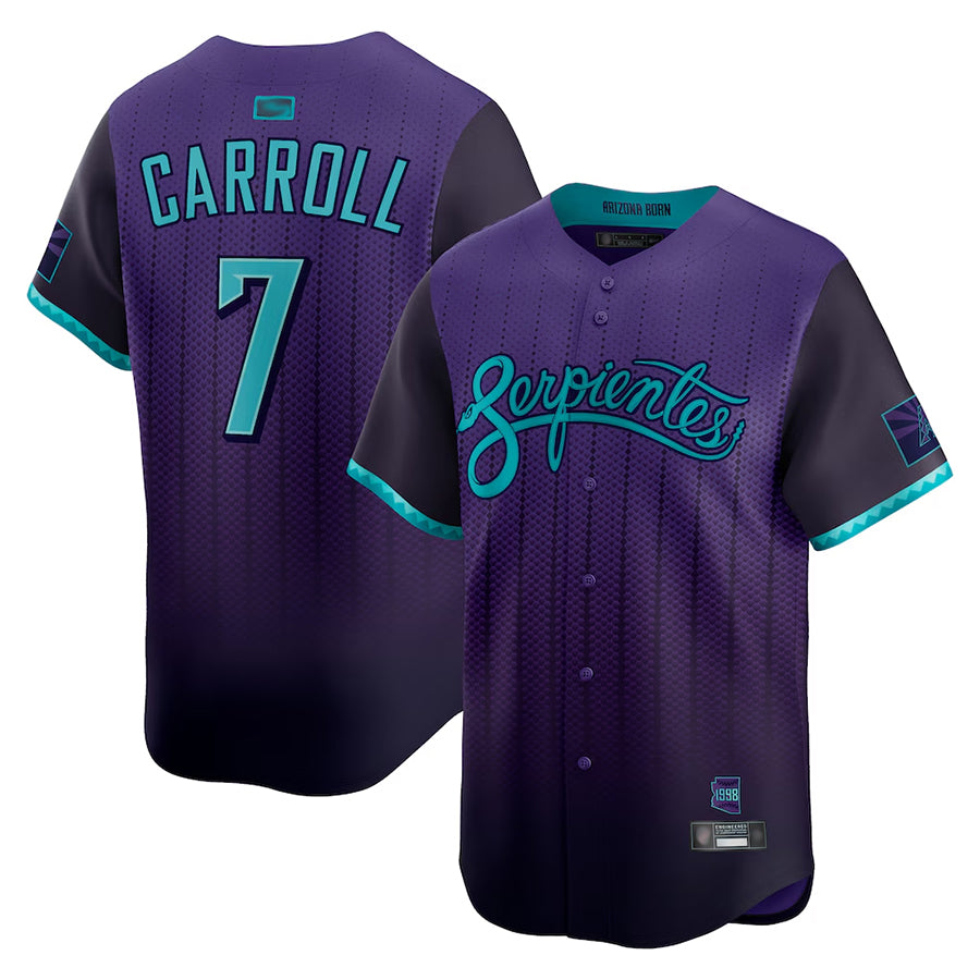 tores A.Diamondbacks #7 Corbin Carroll Player Purple City Connect Limited Personalized Stitched Jerseys