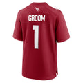 tores A.Cardinals #1 Groom Cardinal Team Game Jersey