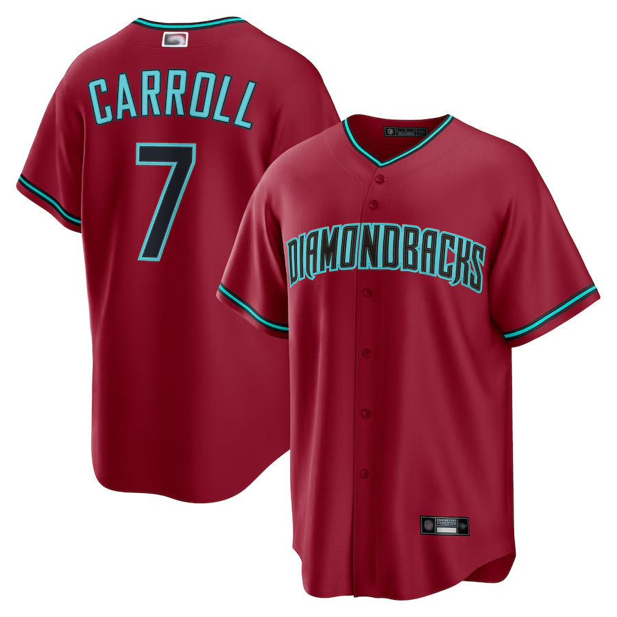 tores A.Diamondbacks #7 Corbin Carroll Player Red Home Replica Personalized Stitched Jerseys