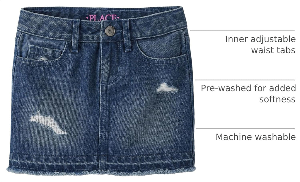 The Children's Place Girls' Everyday Denim Skirts and Skorts