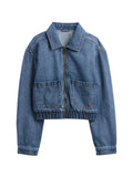 GAP Girls' Denim Bomber Jacket
