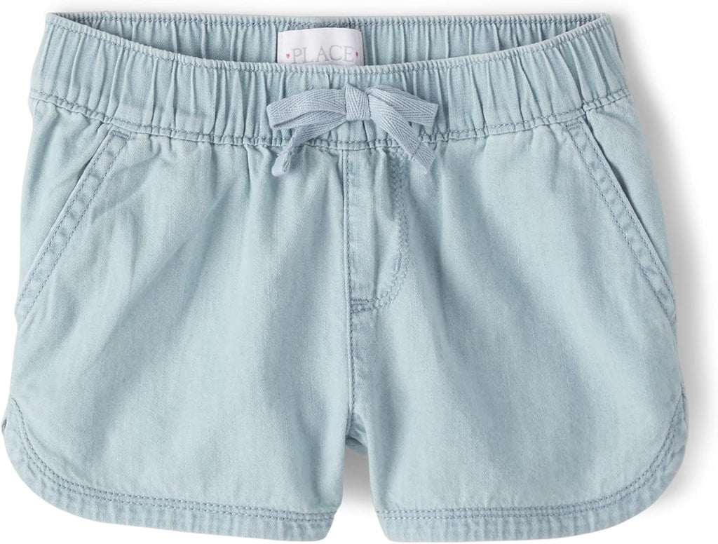 The Children's Place Girls' Denim Pull on Shorts