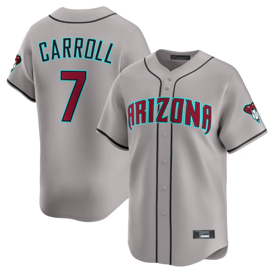 tores A.Diamondbacks #7 Corbin Carroll Player Gray Limited American Personalized Stitched Jerseys