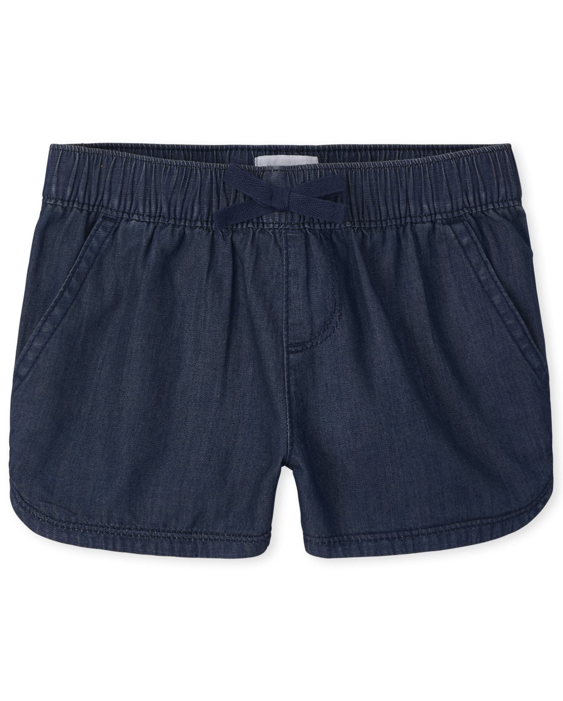 The Children's Place Girls' Denim Pull on Shorts