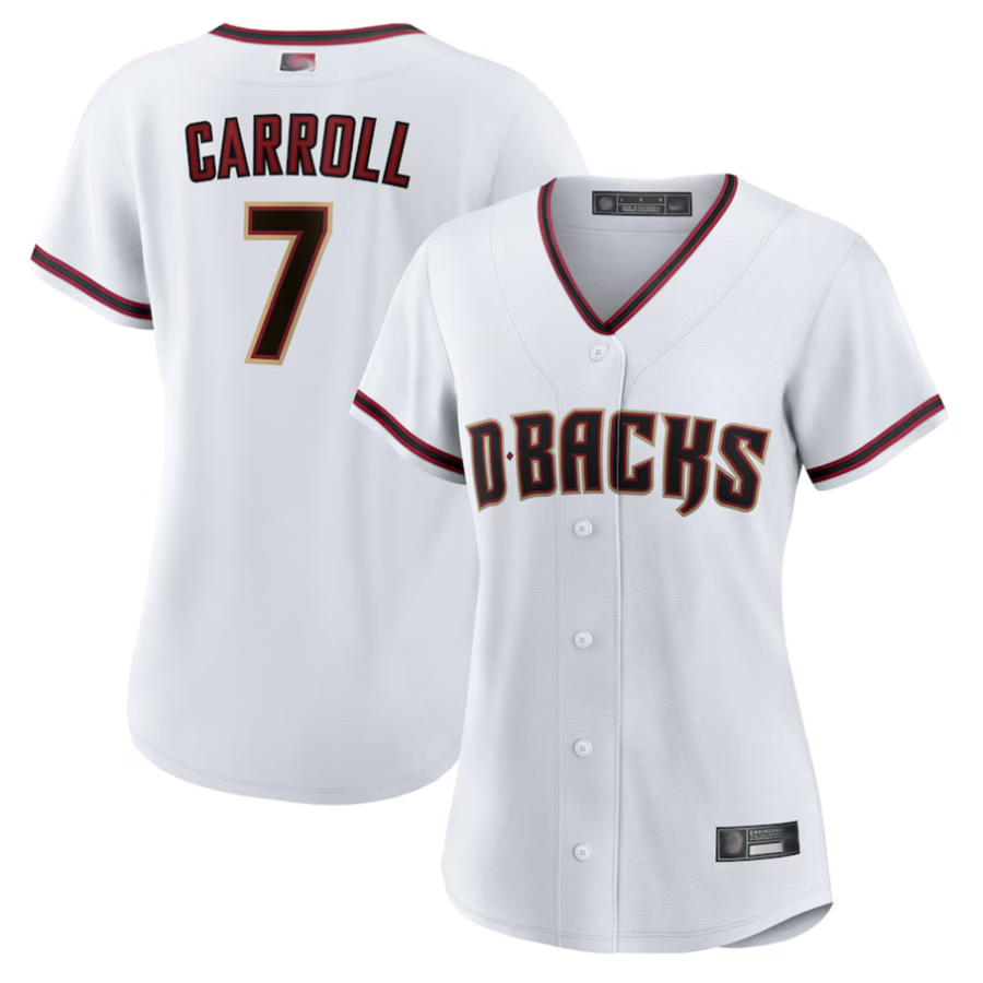 tores A.Diamondbacks #7 Corbin Carroll Player White Home Replica Personalized Stitched Jerseys