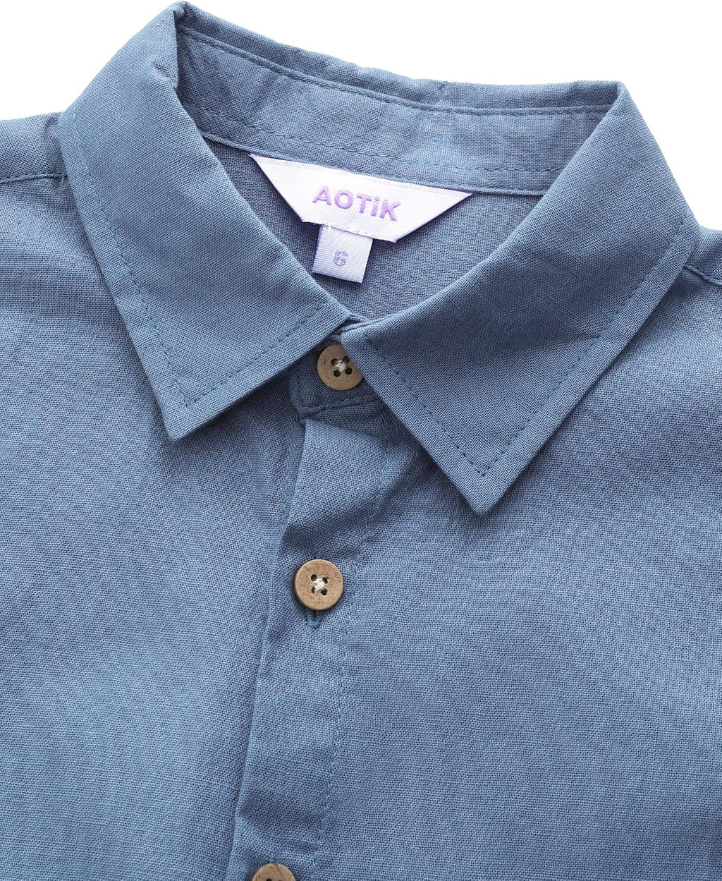 Boys Linen Shirt Casual Button Down Shirt Short Sleeve for Kids | Dress Shirt, Cotton-linen Blend, Lightweight, Solid Button Up Shirt, Collared, Easter, Picture Day, Family Photo, Graduation
