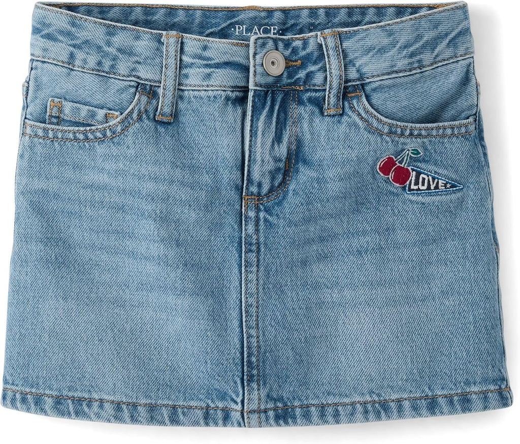 The Children's Place Girls' Everyday Denim Skirts and Skorts