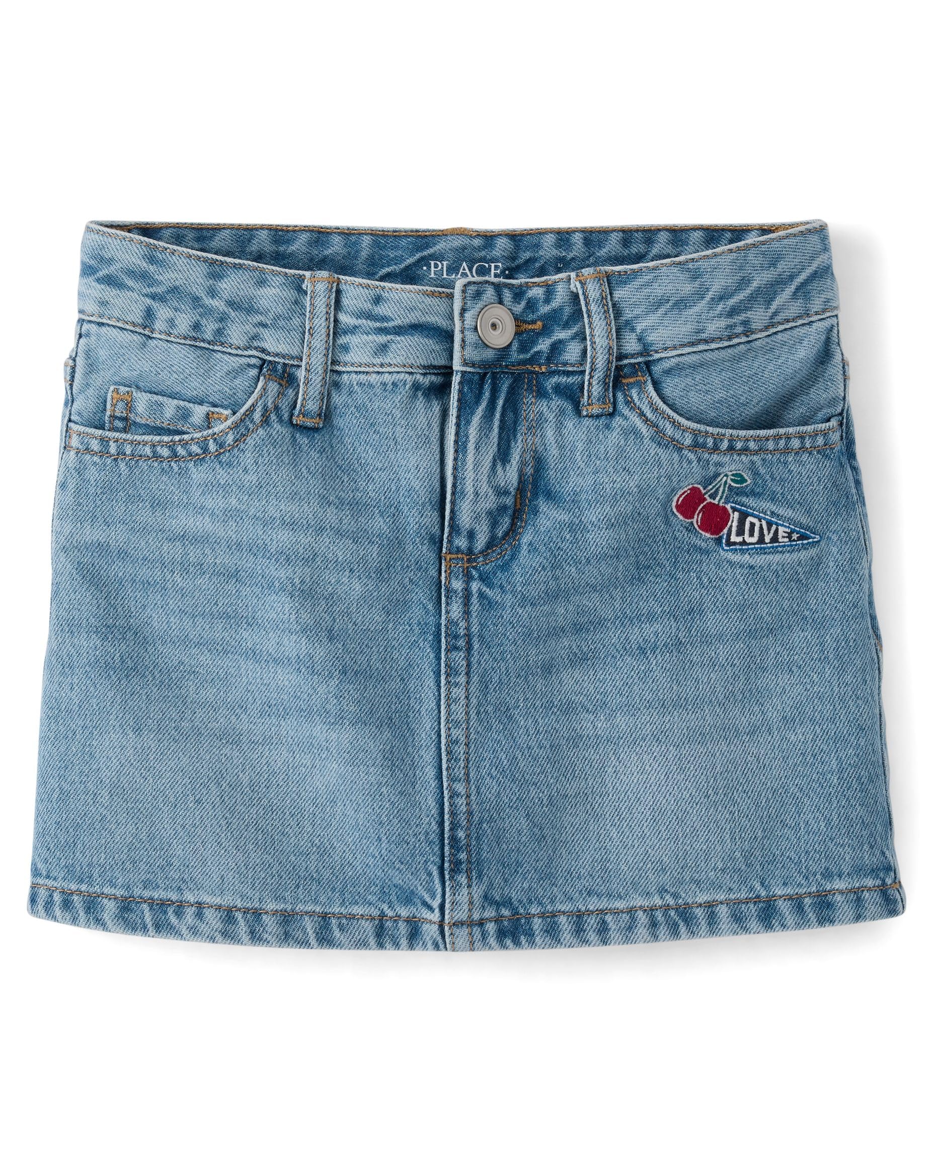 The Children's Place Girls' Everyday Denim Skirts and Skorts