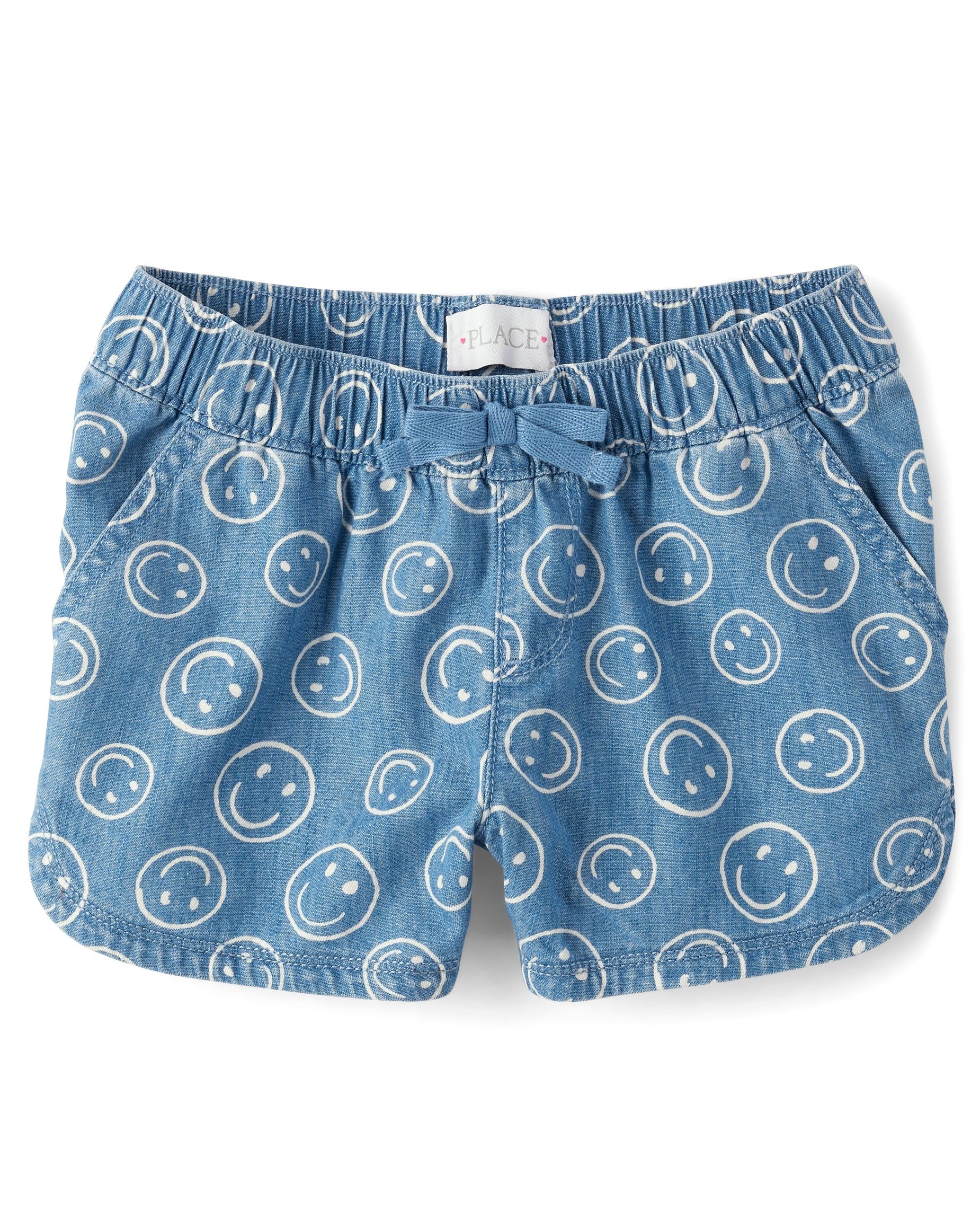 The Children's Place Girls' Denim Pull on Shorts