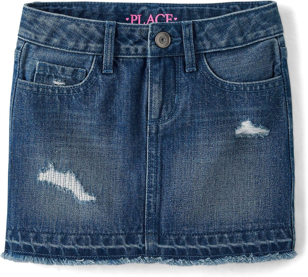 The Children's Place Girls' Everyday Denim Skirts and Skorts