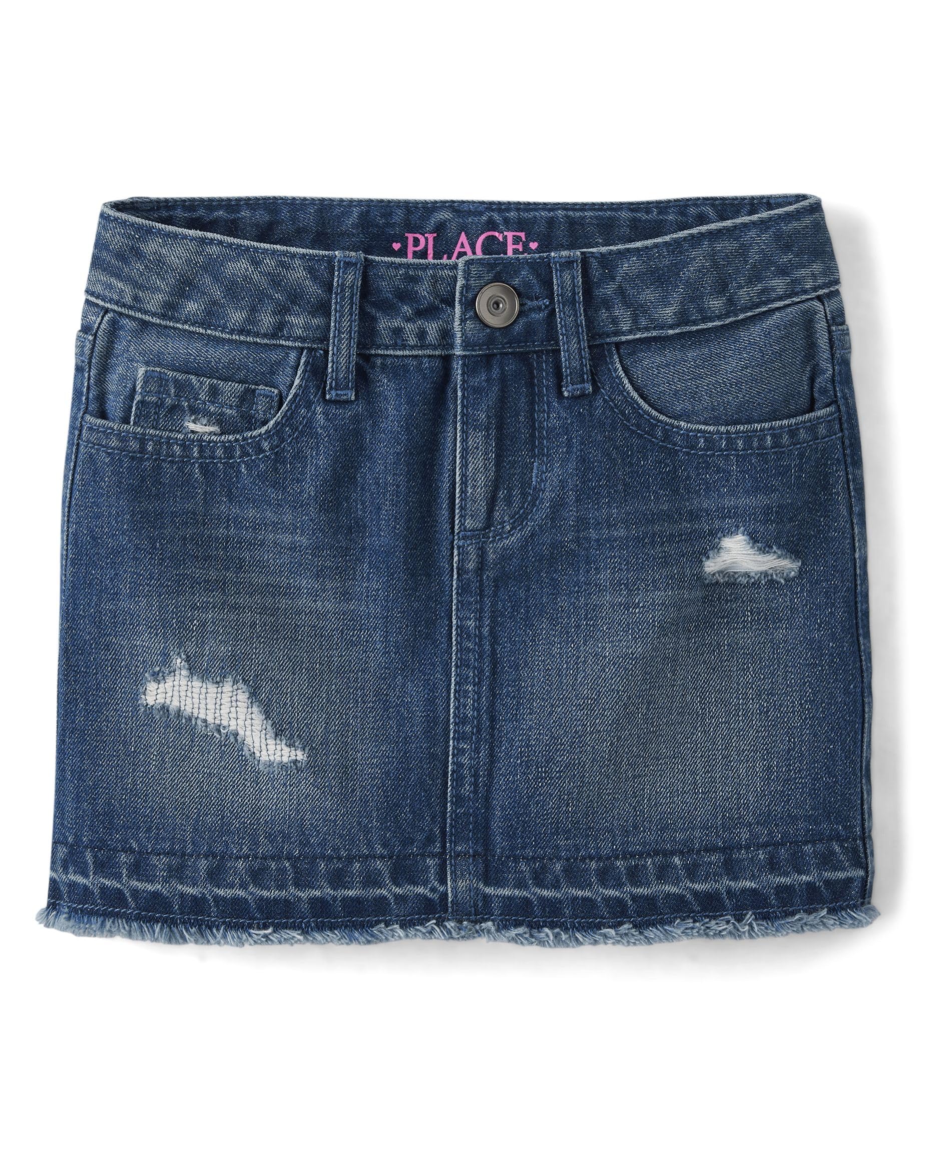 The Children's Place Girls' Everyday Denim Skirts and Skorts