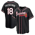 tores A.Braves #18 Mike Yastrzemski player Black Replica Fashion Out Stitched Jerseys