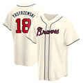 tores A.Braves #18 Mike Yastrzemski player Cream Replica Alternate Stitched Jerseys