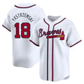 tores A.Braves #18 Mike Yastrzemski player White Limited Home Stitched Jerseys