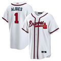 tores A.Braves #1 Ozzie Albies Player White Alternate Stitched Jerseys
