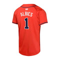 tores A.Braves #1 Ozzie Albies Player Red Limited Stitched Jerseys
