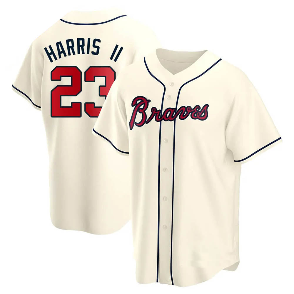 tores A.Braves #23 Michael Harris II player Cream Replica Alternate Stitched Jerseys