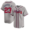 tores A.Braves #23 Michael Harris II player Gray Limited Away Stitched Jerseys