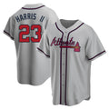 tores A.Braves #23 Michael Harris II player Gray Replica Road Stitched Jerseys