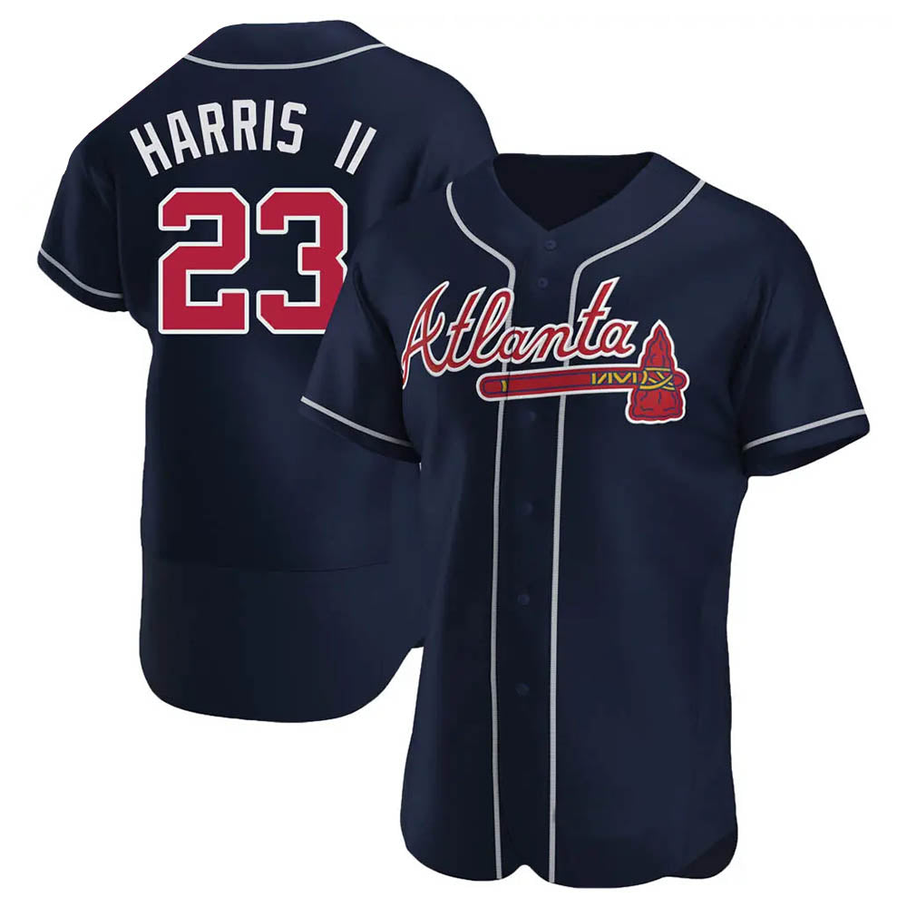 tores A.Braves #23 Michael Harris II player Navy Authentic Alternate Stitched Jerseys