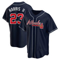 tores A.Braves #23 Michael Harris II player Navy Replica Alternate Stitched Jerseys