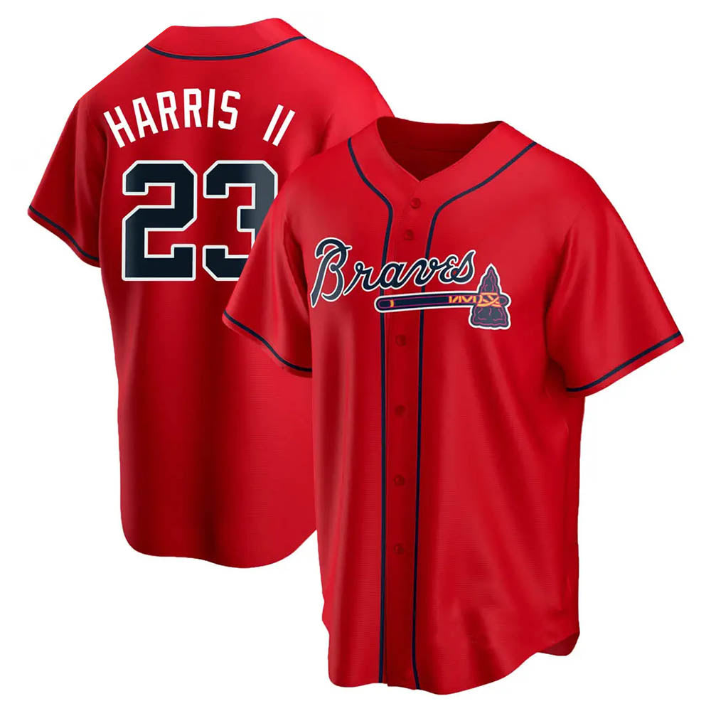 tores A.Braves #23 Michael Harris II player Red Replica Alternate Stitched Jerseys