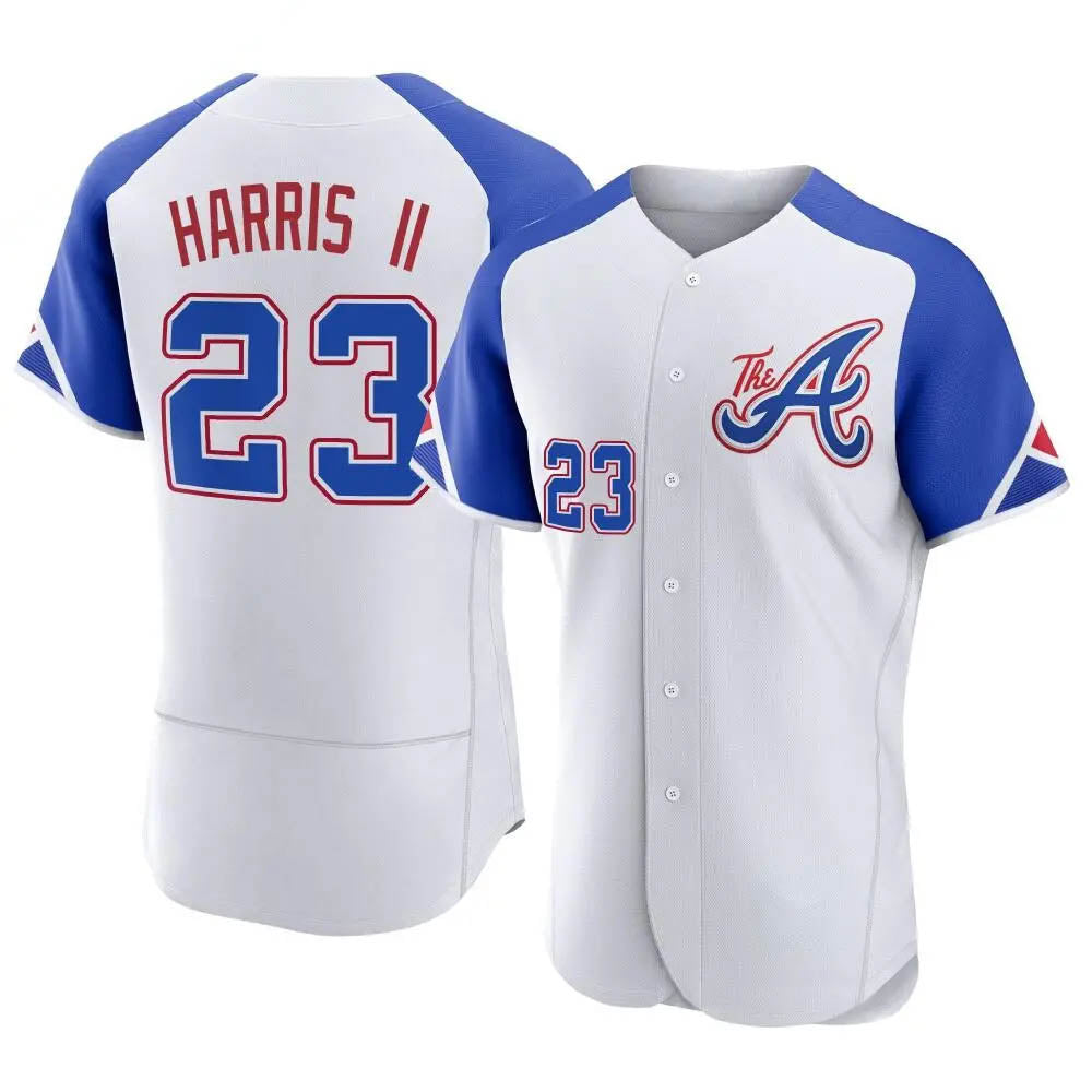 tores A.Braves #23 Michael Harris II player White Authentic City Connect Stitched Jerseys