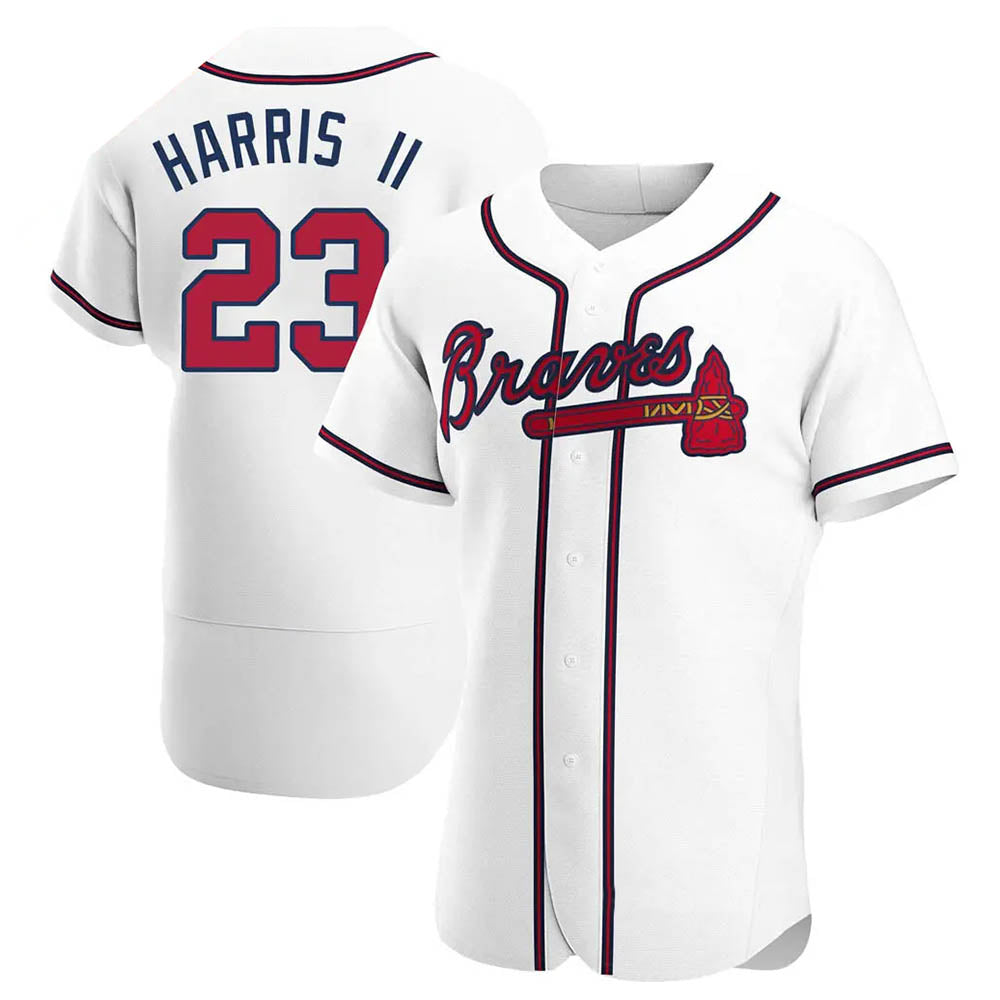 tores A.Braves #23 Michael Harris II player White Authentic Home Stitched Jerseys