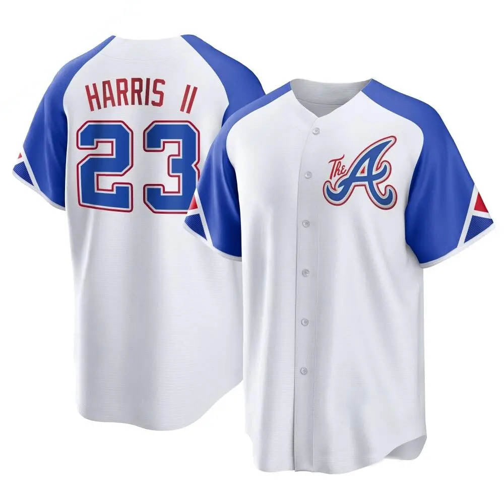tores A.Braves #23 Michael Harris II player White Replica City Connect Stitched Jerseys