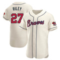 tores A.Braves #27 Austin Riley Player Cream Authentic Alternate Stitched Jerseys
