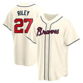 tores A.Braves #27 Austin Riley Player Cream Replica Alternate Stitched Jerseys