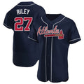 tores A.Braves #27 Austin Riley Player Navy Authentic Alternate Stitched Jerseys