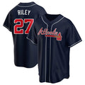 tores A.Braves #27 Austin Riley Player Navy Replica Alternate Stitched Jerseys