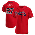 tores A.Braves #27 Austin Riley Player Red Authentic Alternate Stitched Jerseys