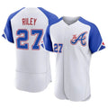 tores A.Braves #27 Austin Riley Player White Authentic City Connect Stitched Jerseys