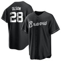 tores A.Braves #28 Matt Olson Player Black&Gold Replica en Alternate Stitched Jerseys