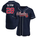 tores A.Braves #28 Matt Olson Player Navy Authentic Alternate Stitched Jerseys