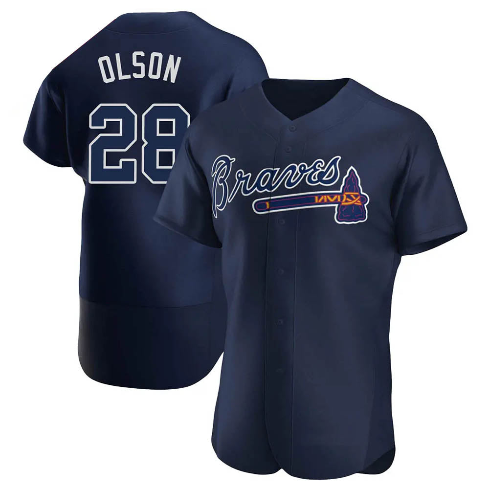 tores A.Braves #28 Matt Olson Player Navy Authentic Alternate Team Stitched Jerseys