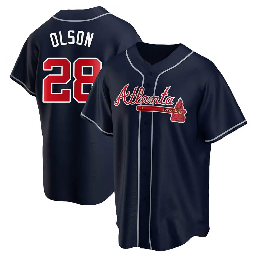tores A.Braves #28 Matt Olson Player Navy Replica Alternate Stitched Jerseys