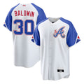 tores A.Braves #30 Drake Baldwin player White City Connect Stitched Jerseys