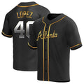 tores A.Braves #40 Reynaldo Lopez player Black & Gold Replica en Alternate Stitched Jerseys