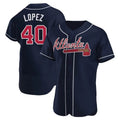 tores A.Braves #40 Reynaldo Lopez player Navy Authentic Alternate Stitched Jerseys