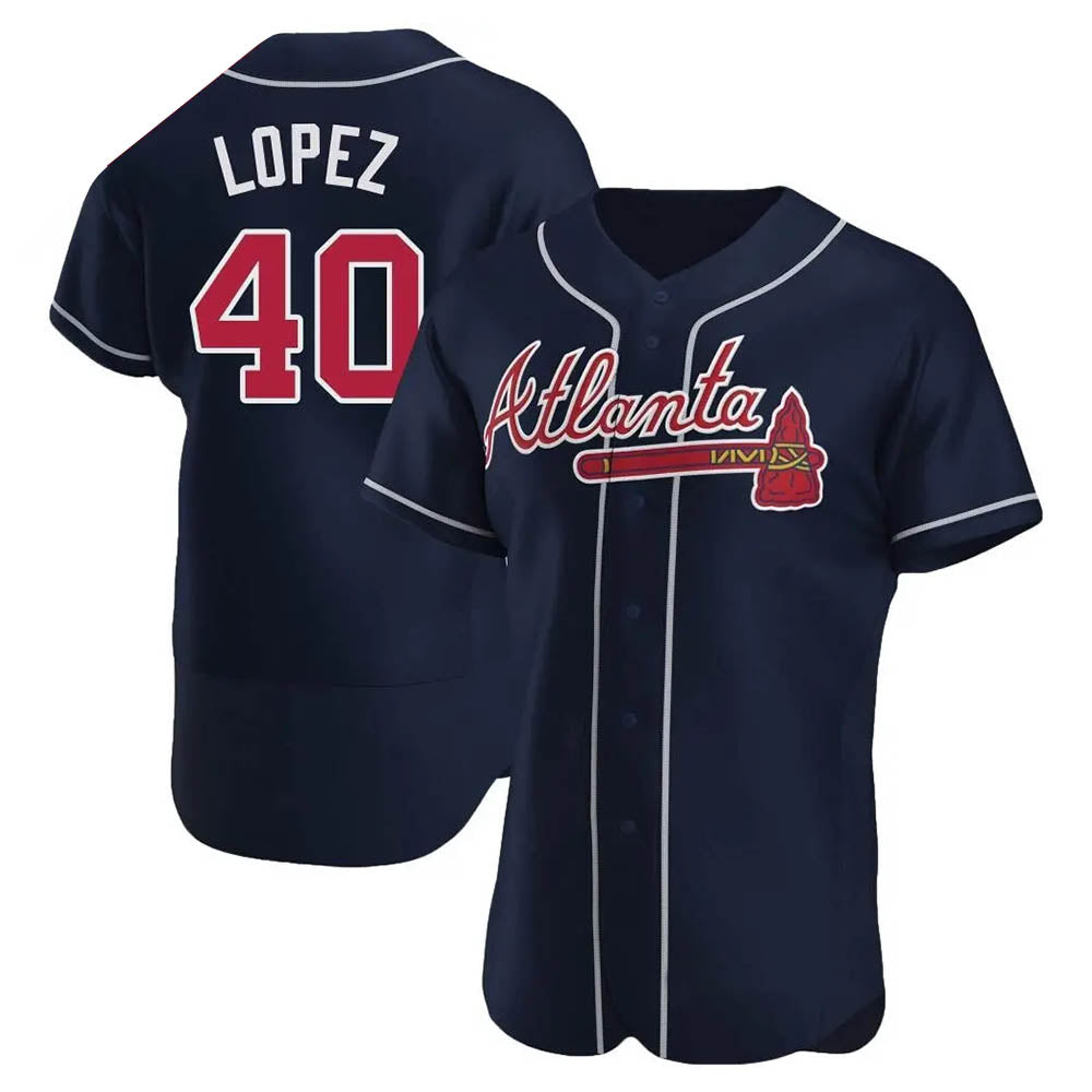 tores A.Braves #40 Reynaldo Lopez player Navy Authentic Alternate Stitched Jerseys