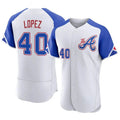 tores A.Braves #40 Reynaldo Lopez player White Authentic City Connect Stitched Jerseys