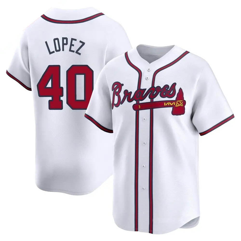 tores A.Braves #40 Reynaldo Lopez player White Limited Home Stitched Jerseys