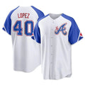 tores A.Braves #40 Reynaldo Lopez player White Replica City Connect Stitched Jerseys