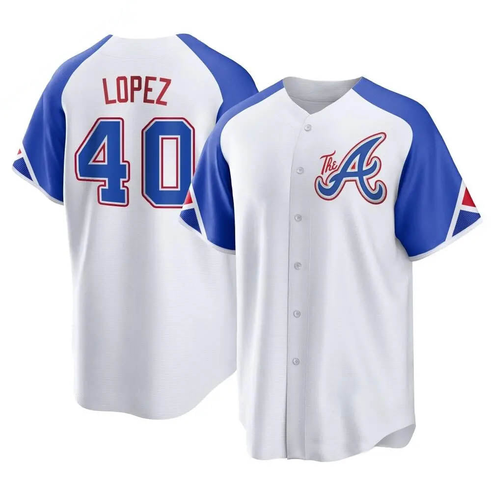 tores A.Braves #40 Reynaldo Lopez player White Replica City Connect Stitched Jerseys