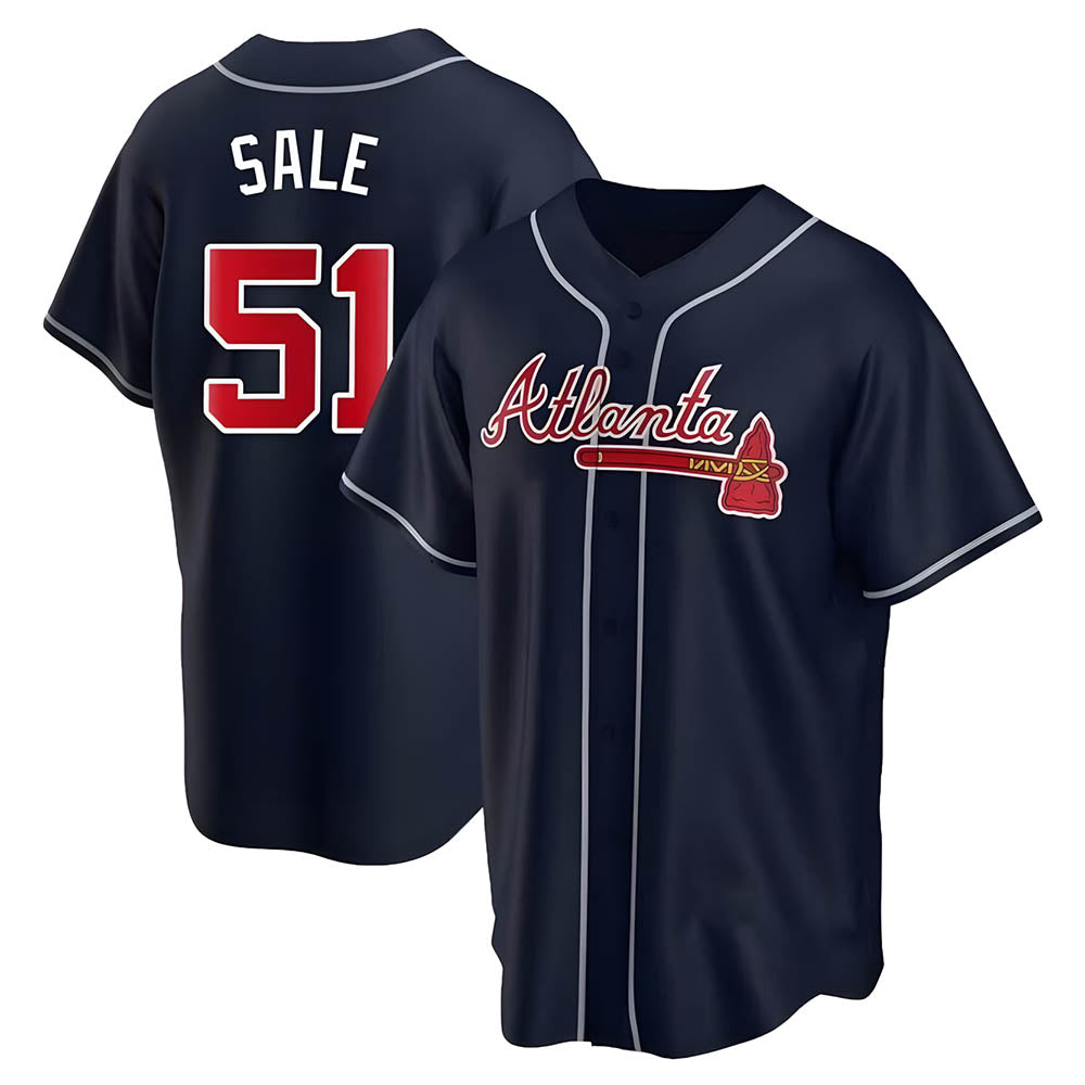 tores A.Braves #51 Chris Sale Player Navy City Connect Stitched Jerseys