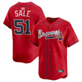 tores A.Braves #51 Chris Sale Player Red Alternate Limited Stitched Jerseys
